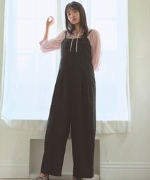Feroux（フェルゥ）の「ドットフロッキー ロンパース（サロペット/オーバーオール）」