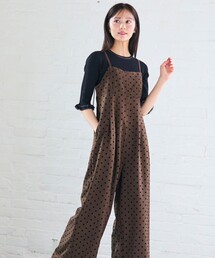 Feroux（フェルゥ）の「ドットフロッキー ロンパース（サロペット/オーバーオール）」