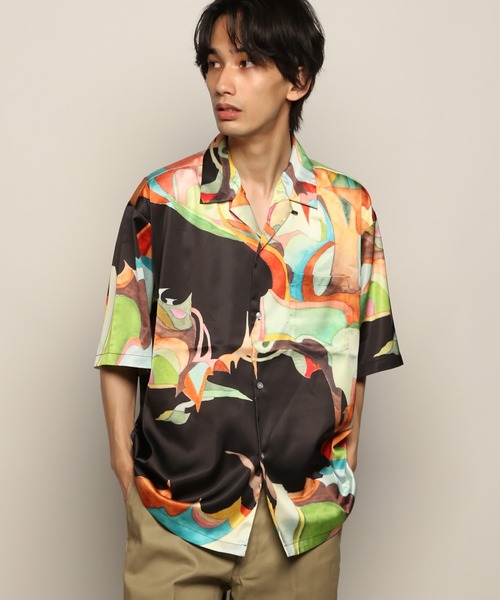 YEN TOWN MARKET(イェンタウンマーケット)の「【Nujabes】 ヌジャベス Metaphorical アロハシャツ(シャツ/ブラウス・メンズ・ブラック/ホワイト・M/L/XL)」の4枚目の写真