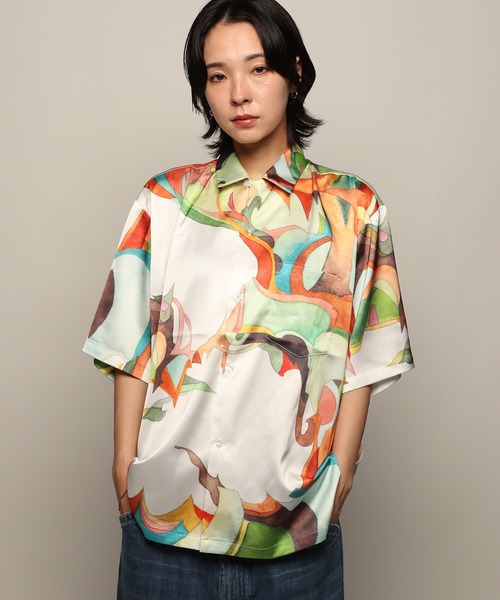 YEN TOWN MARKET(イェンタウンマーケット)の「【Nujabes】 ヌジャベス Metaphorical アロハシャツ(シャツ/ブラウス・メンズ・ブラック/ホワイト・M/L/XL)」の8枚目の写真