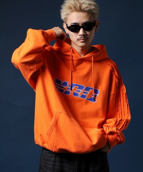 OLLEBOREBLA アルベロベロ ナイロンパーカー 刺繍 フード オレンジ