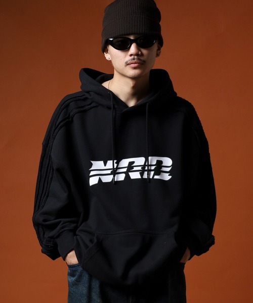 NERDY（ノルディ）の「ローエッジフーディー（パーカー・メンズ・ブラック/オレンジ/ブルー・LL/S/M/L）」の11枚目の写真