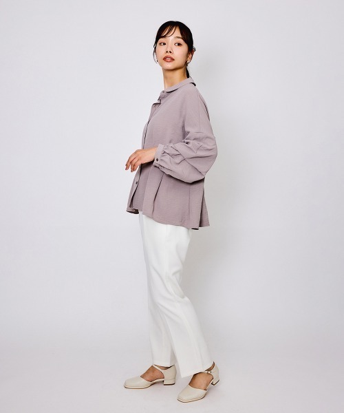 QUEENS COURT（クイーンズコート）の「センタープレスストレートパンツ≪手洗い可能≫（その他パンツ・レディース・ブラック/オフホワイト/カーキ・M）」の14枚目の写真