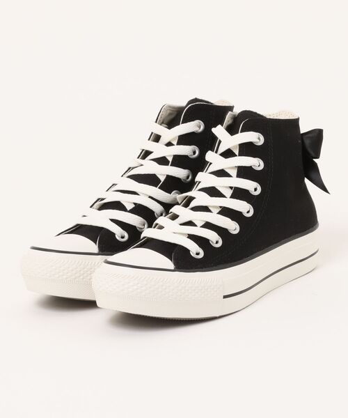 CONVERSE(コンバース)の「CONVERSE コンバース AS PLTS BACKRIBBON HI オールスター PLTS バックリボン HI 31315931 BLACK(スニーカー・レディース・ブラック・3h/4/4h/5/5h/6)」の1枚目の写真