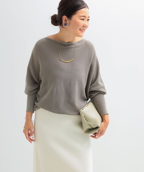 ボートネック レディ ニット .M［手洗い可］（ニット/セーター）｜Demi