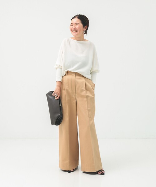 Demi-Luxe BEAMS(デミルクス ビームス)の「ボートネック レディ ニット .M(ニット/セーター・レディース・ブラック/カーキ/ネイビー/オフホワイト・ONE SIZE)」の5枚目の写真