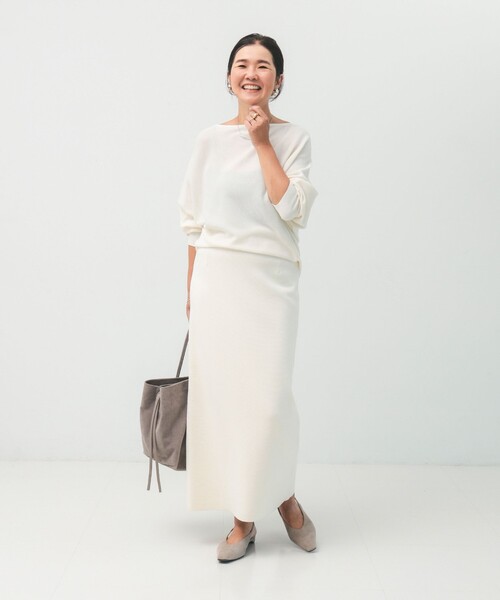 Demi-Luxe BEAMS(デミルクス ビームス)の「ボートネック レディ ニット .M(ニット/セーター・レディース・ブラック/カーキ/ネイビー/オフホワイト・ONE SIZE)」の10枚目の写真