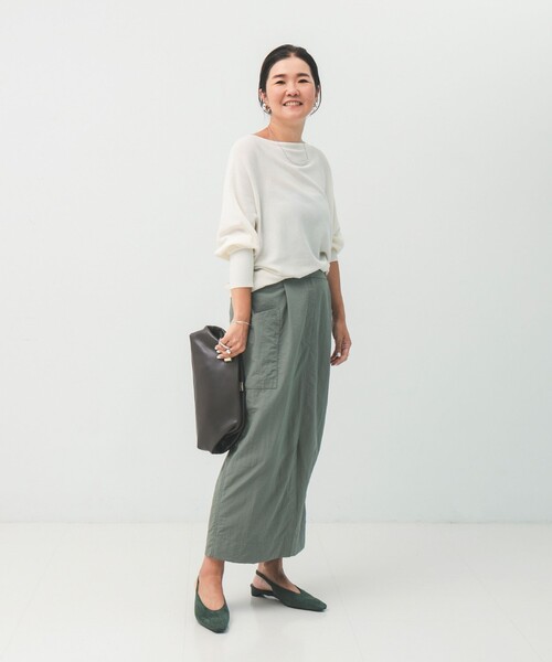 Demi-Luxe BEAMS(デミルクス ビームス)の「ボートネック レディ ニット .M(ニット/セーター・レディース・ブラック/カーキ/ネイビー/オフホワイト・ONE SIZE)」の14枚目の写真