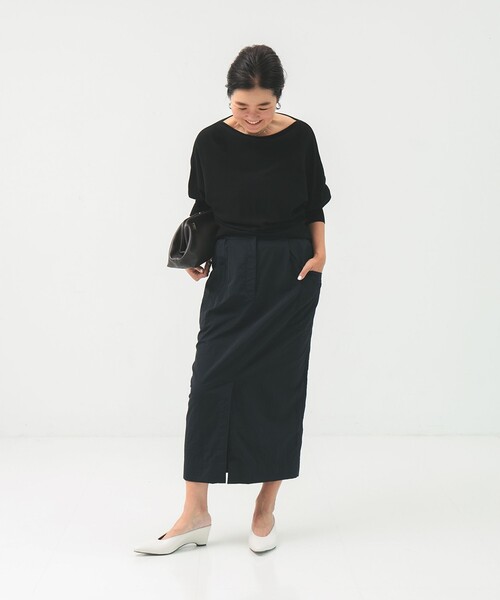 Demi-Luxe BEAMS(デミルクス ビームス)の「ボートネック レディ ニット .M(ニット/セーター・レディース・ブラック/カーキ/ネイビー/オフホワイト・ONE SIZE)」の16枚目の写真