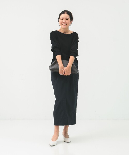 Demi-Luxe BEAMS(デミルクス ビームス)の「ボートネック レディ ニット .M(ニット/セーター・レディース・ブラック/カーキ/ネイビー/オフホワイト・ONE SIZE)」の17枚目の写真