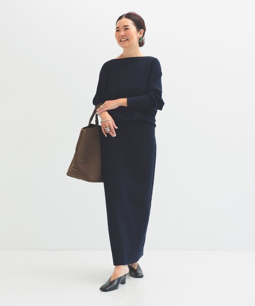 短期間値下げ　ボートネック レディ ニット .M ￥22,000（税込） ボートネック レディ ニット .M［手洗い可］（ニット/セーター）｜Demi