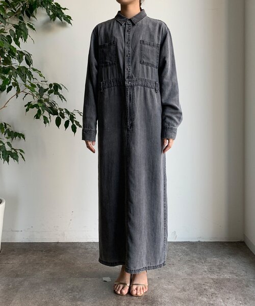 DouDou(ドゥドゥ)の「リヨセルデニムワンピース(ワンピース・レディース・ブルー/ブラック・FREE/TM)」の10枚目の写真