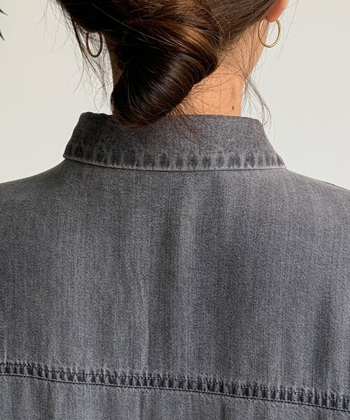 DouDou(ドゥドゥ)の「リヨセルデニムワンピース(ワンピース・レディース・ブルー/ブラック・FREE/TM)」の14枚目の写真