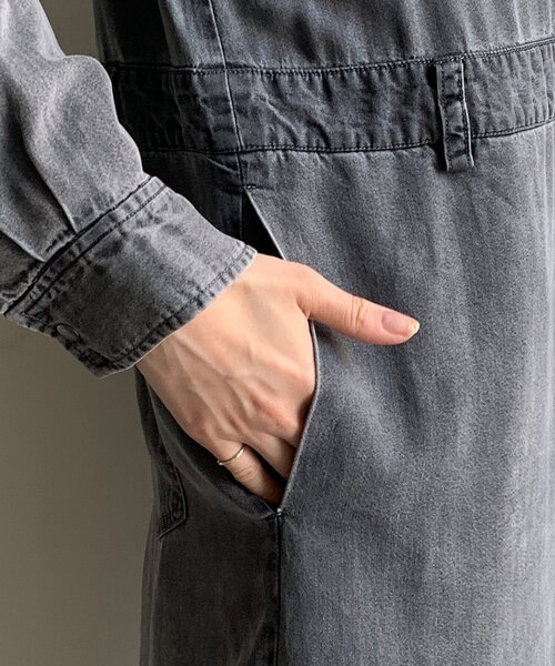 25AW DouDou リヨセルデニムポケットシャツ ブラック セットアップ対応