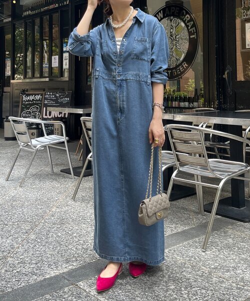 リヨセルデニムワンピース（ワンピース）｜DouDou（ドゥドゥ）の