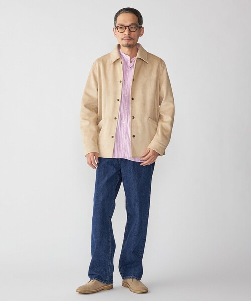 SHIPS(シップス)の「SHIPS: ポリエステル フェイク スエード コーチ ブルゾン(ブルゾン・メンズ・グレー/ブラウン・SMALL/MEDIUM/LARGE/X-LARGE)」の14枚目の写真