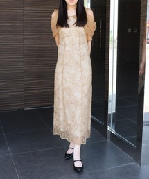 DONOBAN | 【ANDRESD】tulel drape spangle dress セレモニー 結婚式 二次会 同窓会 成人式 入学式 卒業式 お呼ばれ パーティードレス オケージョンドレス(ワンピース)