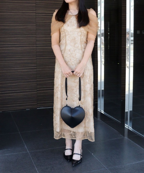 DONOBAN（ドノバン）の「【ANDRESD】tulel drape spangle dress セレモニー 結婚式 二次会 同窓会 成人式 入学式 卒業式 お呼ばれ パーティードレス オケージョンドレス（ワンピース・レディース・ライトグリーン/イエロー・S/M/L）」の6枚目の写真