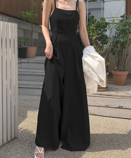 by LEGNA(バイレグナ)の「バックデザインキャミオールインワン(つなぎ/オールインワン・レディース・ブラック/アイボリー・FREE)」の16枚目の写真