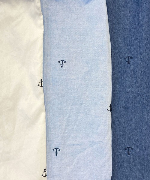 PAR ICI(パーリッシィ)の「オックス/デニム イカリ刺繍フードシャツ(シャツ/ブラウス・レディース・サックスブルー/ホワイト/インディゴブルー・FREE)」の14枚目の写真
