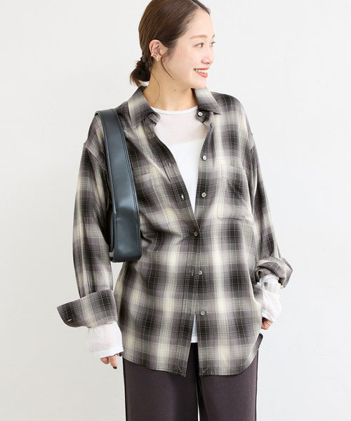 JOURNAL STANDARD（ジャーナルスタンダード）の「《追加5》クルーネックシアーロングTシャツ（Tシャツ/カットソー・レディース・ブラウン系その他/ブラック/イエロー/ホワイト・FREE）」の13枚目の写真