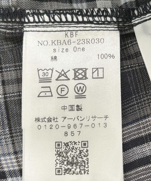 KBF(ケイビーエフ)の「シアーチェックフーディーシャツ(シャツ/ブラウス・レディース・ブルー系その他/ブラック系その他・ONE)」の3枚目の写真