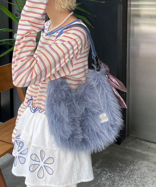 HELLO.SANFRANCISCO（ハローサンフランシスコ）の「【HELLO.SANFRANCISCO/ハローサンフランシスコ】リボンチャーム付きマルチWAYファーBAG（ショルダーバッグ・レディース・ピンク/ブルー/イエロー・FREE）」の20枚目の写真
