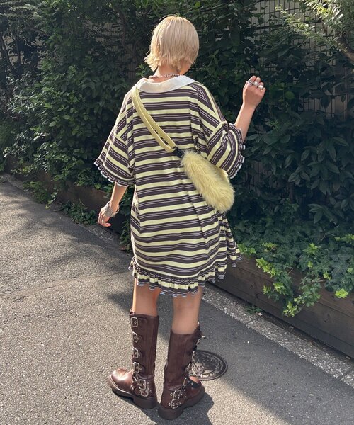 HELLO.SANFRANCISCO（ハローサンフランシスコ）の「【HELLO.SANFRANCISCO/ハローサンフランシスコ】リボンチャーム付きマルチWAYファーBAG（ショルダーバッグ・レディース・ピンク/ブルー/イエロー・FREE）」の15枚目の写真