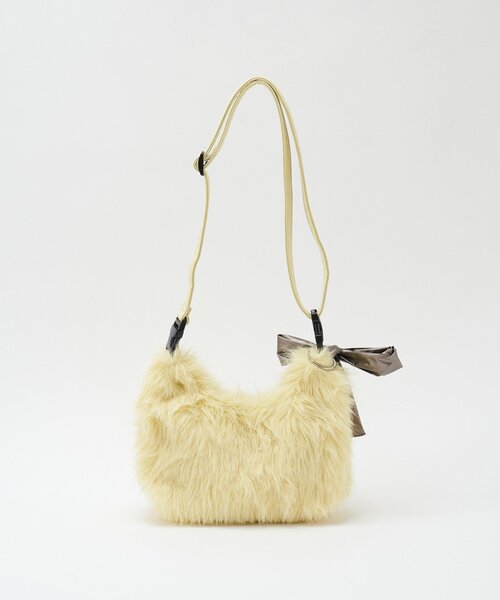 HELLO.SANFRANCISCO（ハローサンフランシスコ）の「【HELLO.SANFRANCISCO/ハローサンフランシスコ】リボンチャーム付きマルチWAYファーBAG（ショルダーバッグ・レディース・ピンク/ブルー/イエロー・FREE）」の9枚目の写真