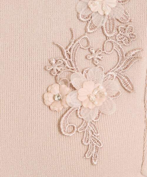 ITS'DEMO（イッツデモ）の「【手洗い可】花レースフリル袖ニット（ニット/セーター・レディース・サックスブルー/ブラック/ピンク・00）」の13枚目の写真