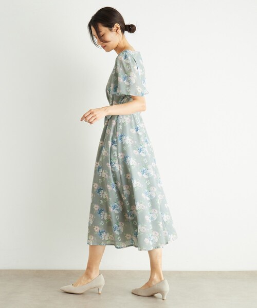 LAURA ASHLEY(ローラアシュレイ)の「【洗える/華やか見え】ブラムウェル柄 シフォンワンピース(ワンピース・レディース・グレー系/ネイビー系・38/40)」の9枚目の写真