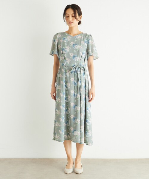 LAURA ASHLEY(ローラアシュレイ)の「【洗える/華やか見え】ブラムウェル柄 シフォンワンピース(ワンピース・レディース・グレー系/ネイビー系・38/40)」の11枚目の写真