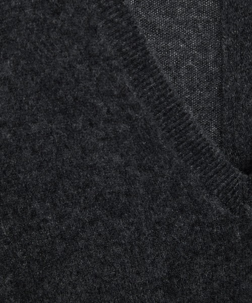 SALON adam et rope'(サロン アダム エ ロペ)の「カシミヤニットVネックワンピース(ワンピース・レディース・チャコールグレー/グリーン系その他/ブラウン系その他2・FREE)」の9枚目の写真