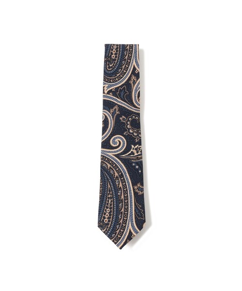 セール】Fermo Fossati ウールシルク ペイズリー柄 プリント ネクタイ