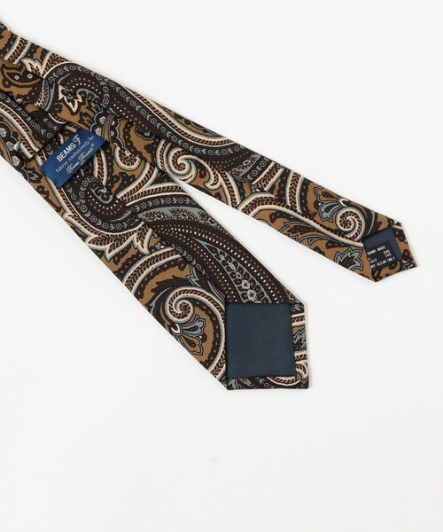 BEAMS F（ビームスエフ）の「Fermo Fossati ウールシルク ペイズリー柄 プリント ネクタイ（ネクタイ・メンズ・ベージュ/ネイビー・ONE SIZE）」の3枚目の写真