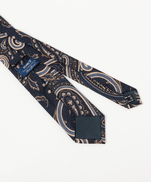 BEAMS F（ビームスエフ）の「Fermo Fossati ウールシルク ペイズリー柄 プリント ネクタイ（ネクタイ・メンズ・ベージュ/ネイビー・ONE SIZE）」の6枚目の写真