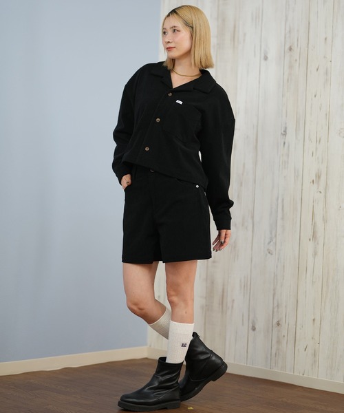 RVCA（ルーカ）の「RVCA/ルーカ コーデュロイシャツ ショート丈 セットアップ対応 BF044-110（シャツ/ブラウス・レディース・マスタード/グレイッシュブルー/ブラック・M）」の6枚目の写真