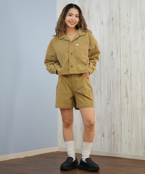 RVCA（ルーカ）の「RVCA/ルーカ コーデュロイシャツ ショート丈 セットアップ対応 BF044-110（シャツ/ブラウス・レディース・マスタード/グレイッシュブルー/ブラック・M）」の15枚目の写真