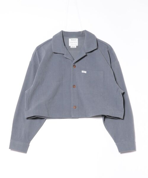 RVCA（ルーカ）の「RVCA/ルーカ コーデュロイシャツ ショート丈 セットアップ対応 BF044-110（シャツ/ブラウス・レディース・マスタード/グレイッシュブルー/ブラック・M）」の20枚目の写真