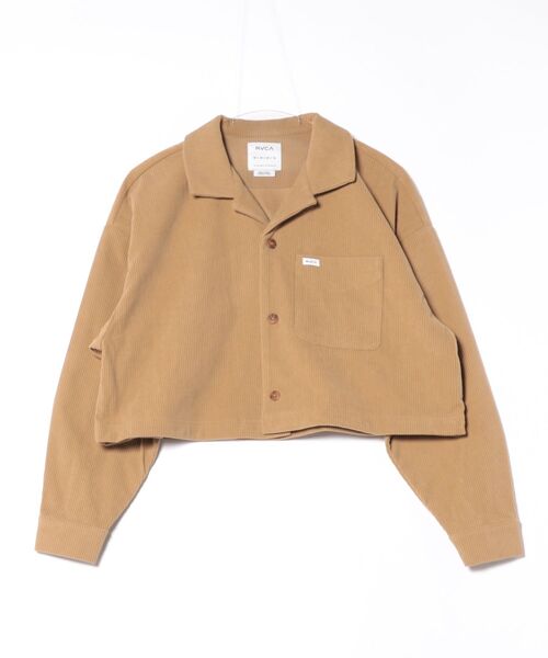 RVCA（ルーカ）の「RVCA/ルーカ コーデュロイシャツ ショート丈 セットアップ対応 BF044-110（シャツ/ブラウス・レディース・マスタード/グレイッシュブルー/ブラック・M）」の21枚目の写真