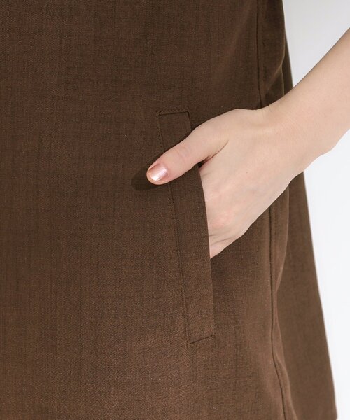 Cutie Blonde（キューティーブロンド）の「【セットアップ可】さらりと軽やかに ダブルジップ麻調ジレ（ベスト・レディース・ブラウン系その他/ブラック・00）」の16枚目の写真