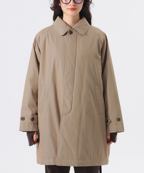 beams boy コート コットン ポリエステル シャンブレー ステンカラー コート