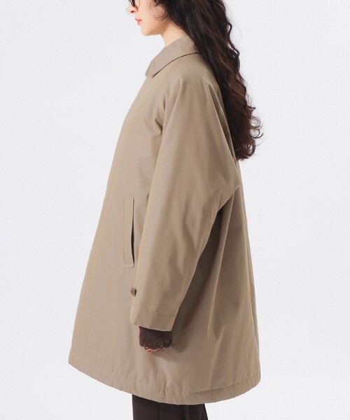セール】コットン ポリエステル シャンブレー ステンカラー コート