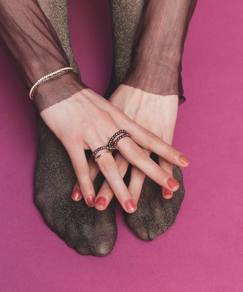 les bonbon（ルボンボン）の「【les bon bon】conation pearl ring BR/コネーション パール リング BOB769（リング・レディース・ブラウン・FREE）」の3枚目の写真
