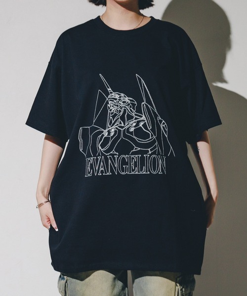 78】【EVANGELION x FRUIT OF THE LOOM】6oz 刺繍 T（Tシャツ