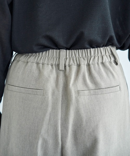 mil（ミル）の「【セットアップ対応】 ダブルタックパンツ【588092】（スラックス・レディース・ブラウン/ダークブラウン/ダークグレー/ブラック・S-Short/S-Regular/M-Short/M-Regular）」の7枚目の写真