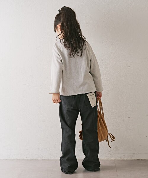 CIAOPANIC TYPY（チャオパニックティピー）の「【WEB限定】【KIDS】ピグメント加工ハートモチーフ長袖カットソー（Tシャツ/カットソー・キッズ・キャメル/バーガンディー/ブルー/チャコールグレー/グレー/アイボリー・110/150/130）」の16枚目の写真