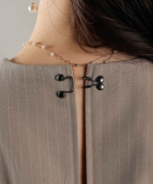 ストライプテーラード ビスチェ ドレス 2点セット パーティー