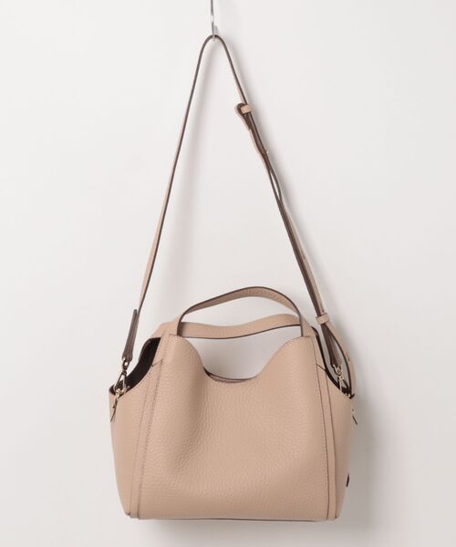 LORISTELLA(ロリステッラ)の「【LORISTELLA】シュリンクレザーミディアムサイズバッグ(Q56481)(ハンドバッグ・レディース・ダークブラウン/ライトベージュ・ALL)」の6枚目の写真