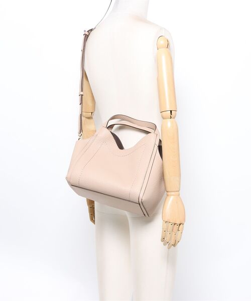 LORISTELLA(ロリステッラ)の「【LORISTELLA】シュリンクレザーミディアムサイズバッグ(Q56481)(ハンドバッグ・レディース・ダークブラウン/ライトベージュ・ALL)」の9枚目の写真